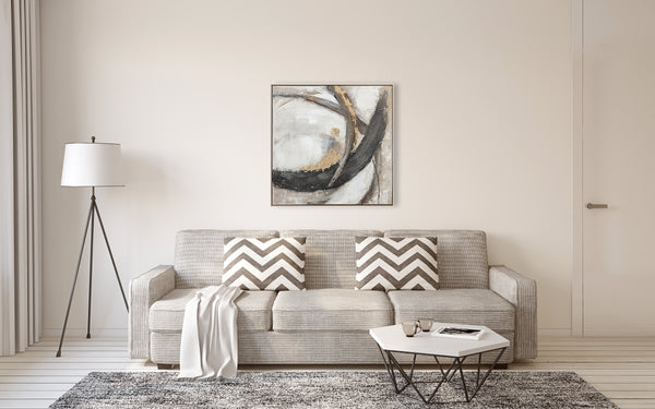 Oil on Canvas 20 Framed Abstract Painting 80 x 80cm - Berkeley Designs