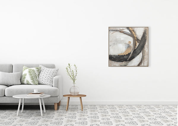 Oil on Canvas 20 Framed Abstract Painting 80 x 80cm - Berkeley Designs