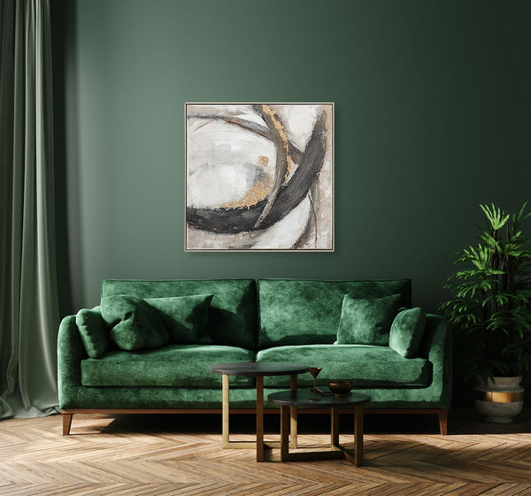 Oil on Canvas 20 Framed Abstract Painting 80 x 80cm - Berkeley Designs