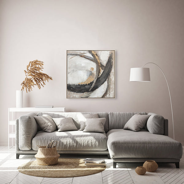 Oil on Canvas 20 Framed Abstract Painting 80 x 80cm - Berkeley Designs