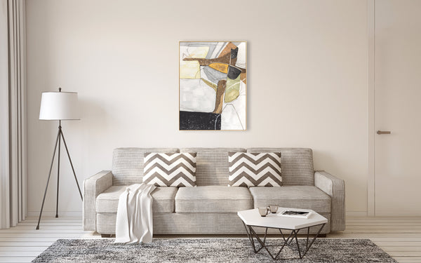 Oil on Canvas 26 Framed Abstract Painting 90 x 120cm - Berkeley Designs