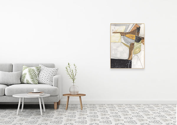 Oil on Canvas 26 Framed Abstract Painting 90 x 120cm - Berkeley Designs