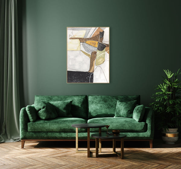 Oil on Canvas 26 Framed Abstract Painting 90 x 120cm - Berkeley Designs