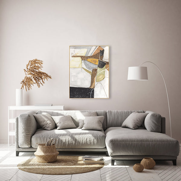 Oil on Canvas 26 Framed Abstract Painting 90 x 120cm - Berkeley Designs