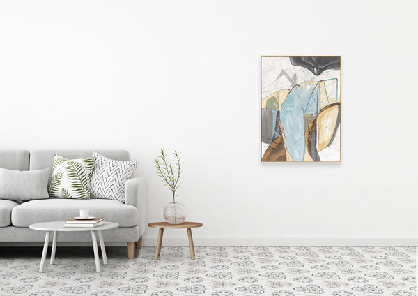 Oil on Canvas 27 Framed Abstract Painting 90 x 120cm - Berkeley Designs
