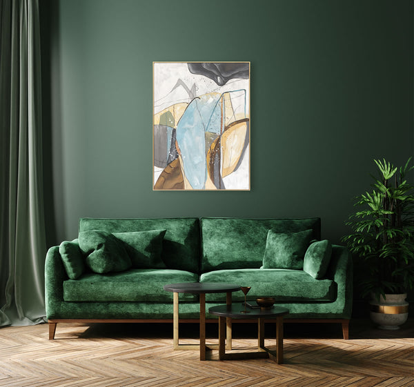 Oil on Canvas 27 Framed Abstract Painting 90 x 120cm - Berkeley Designs