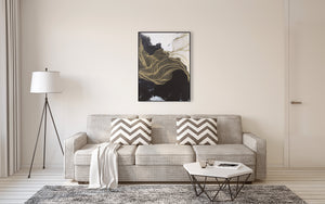Abstract Design 31 Framed Canvas Print 90 x 120cm - Berkeley Designs