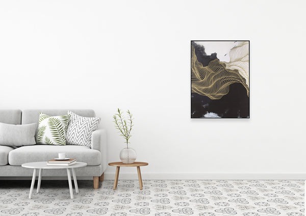 Abstract Design 31 Framed Canvas Print 90 x 120cm - Berkeley Designs