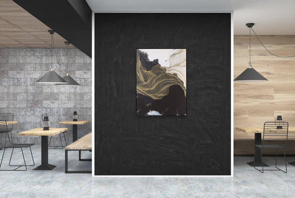 Abstract Design 31 Framed Canvas Print 90 x 120cm - Berkeley Designs
