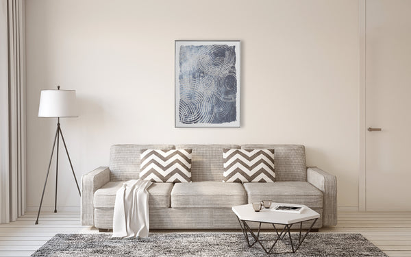 Abstract Design 34 Framed Canvas Print 80 x 100cm - Berkeley Designs
