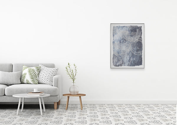Abstract Design 34 Framed Canvas Print 80 x 100cm - Berkeley Designs