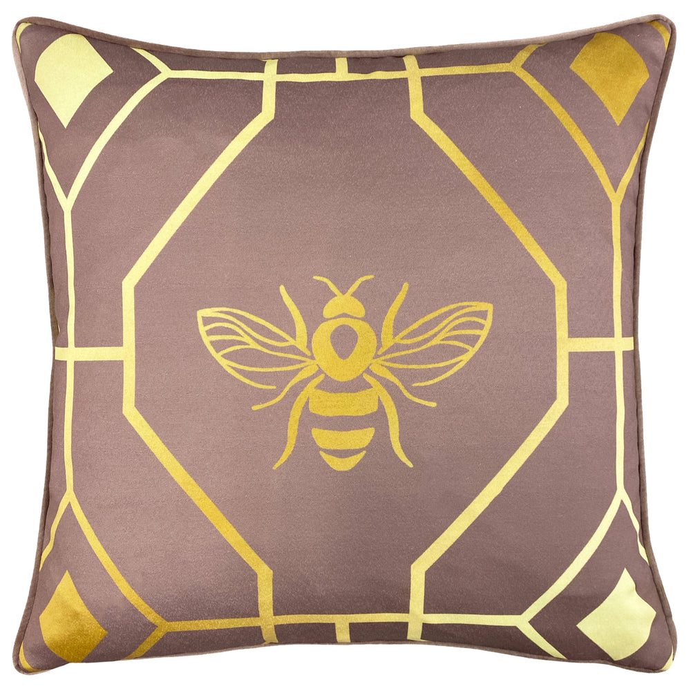 Bee Deco 43x43 Feather Filled Cushion Blush