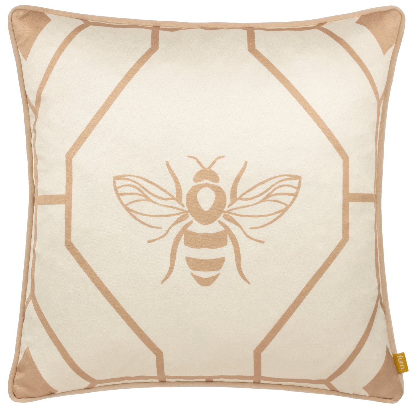 BEE DECO 43X43 FEATHER FILLED CUSHION CHAMPAGNE