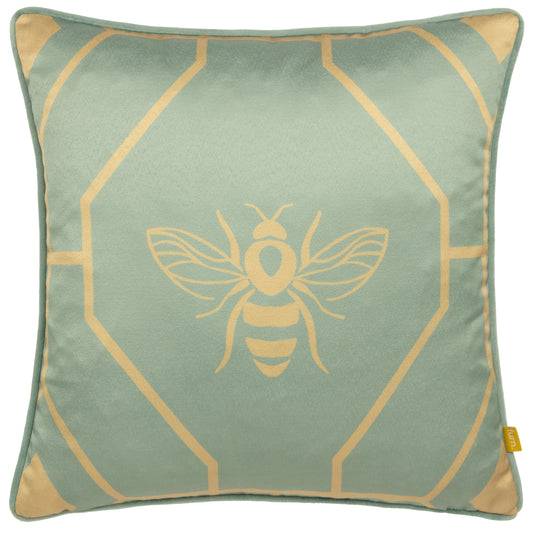 BEE DECO 43X43 FEATHER FILLED CUSHION EAU DE NIL