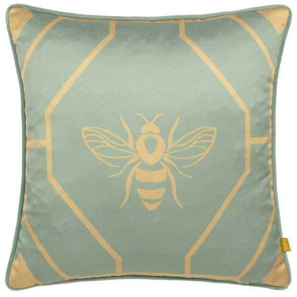 Bee Deco 43x43 Feather Filled Cushion Eau De Nil - view 2