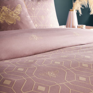 Bee Deco Single Duvet Set Blush - Riva