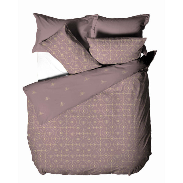 Bee Deco King Size Duvet Set Blush - Riva
