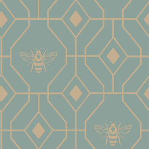 Bee Deco Super King Size Duvet Set Eau de Nil - Riva