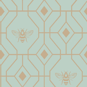 Bee Deco Single Duvet Set Eau de Nil - Riva