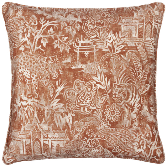 BENGAL 50X50 FEATHER FILLED CUSHION AMBER