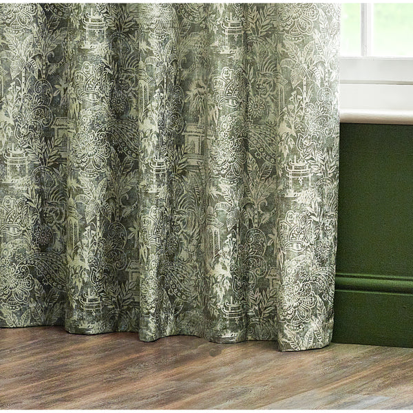 Bengal 167x137 Eyelet Curtains Sage - view 4