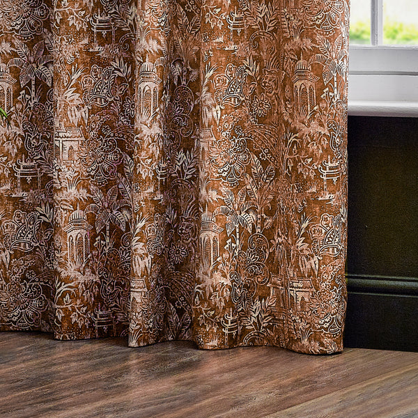 Bengal 117x137 Eyelet Curtains Amber - view 4
