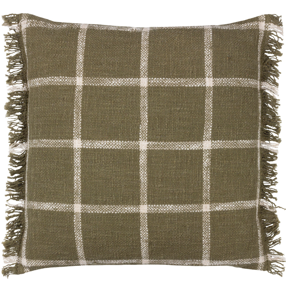 Beni 45x45 Feather Filled Cushion Moss/natural