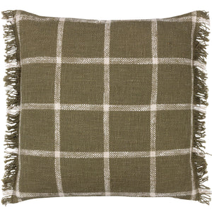 Beni 45x45 Feather Filled Cushion Moss/natural - view 2