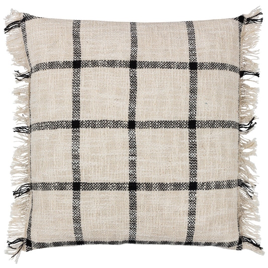 BENI 45X45 FEATHER FILLED CUSHION NATURAL/BLACK