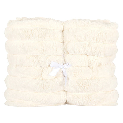 Furry blanket Amin (White)- Richmond Interiors
