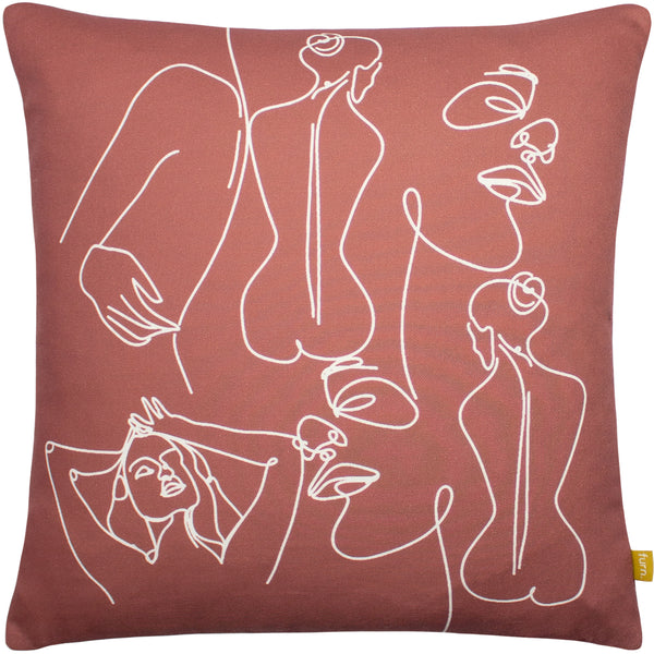 Bodyart 43x43 Feather Filled Cushion Clay Red - view 2