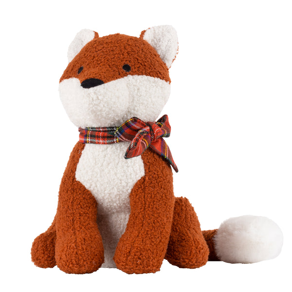 Boucle Fox Doorstop Rusty Orange