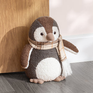 Boucle Penguin Doorstop Warm Grey - lifestyle