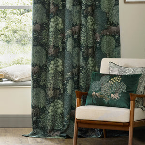 Brook 167x137 Pencil Pleat Curtains Forest Green - view 5