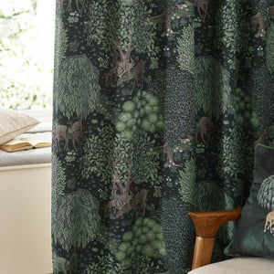 Brook 167x137 Pencil Pleat Curtains Forest Green - view 6