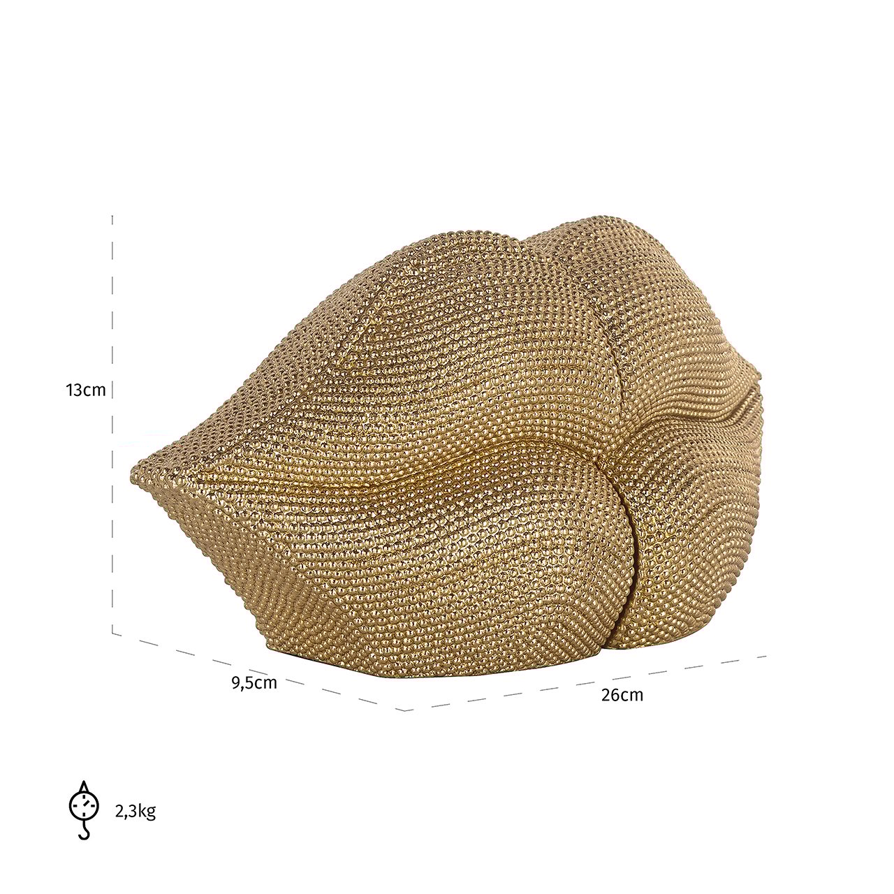 Bookstands Kiss gold (Gold)- Richmond Interiors