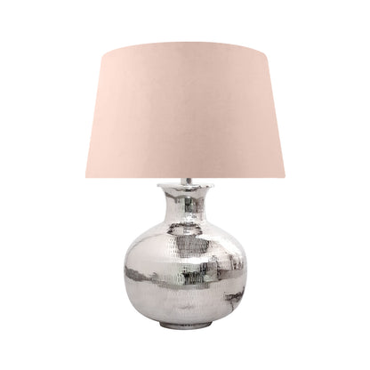 40cm Nickel Plated base with velvet pink shade