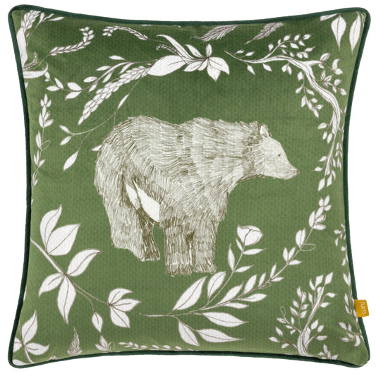 BUCKTHORN 43X43 FEATHER FILLED CUSHION GREEN