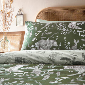 Buckthorn Super King Duvet Set Evergreen - Riva