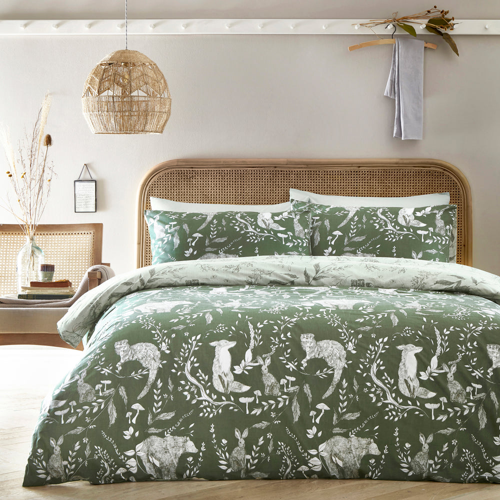 Buckthorn Super King Duvet Set Evergreen