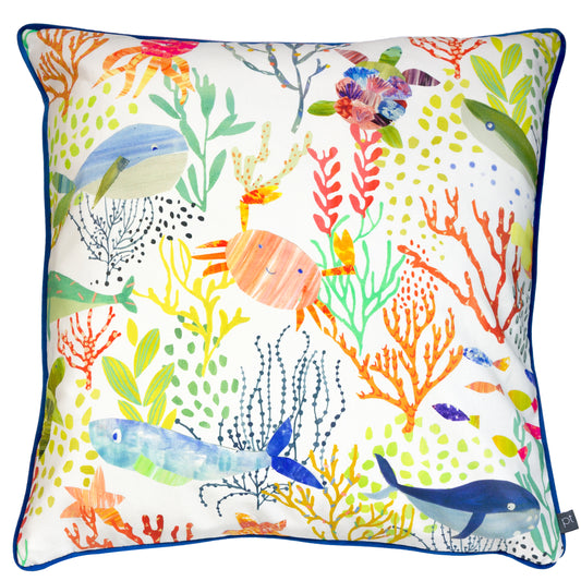 BUBBLES 55X55 FEATHER FILLED CUSHION  JUNGLE
