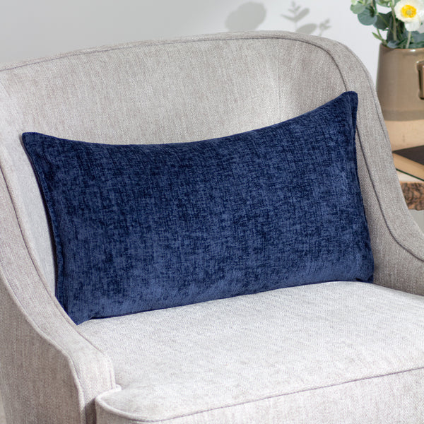 Buxton 30x50 Feather Filled Cushion Navy - lifestyle