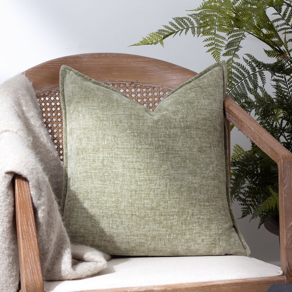 Buxton 50x50 Feather Filled Cushion Eucalyptus - lifestyle
