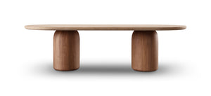 Basilca Dining Table 270 - Walnut Travertine - Tommy Franks