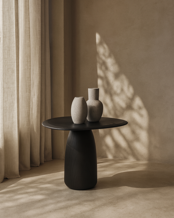 Basilca Side Table - Matte Black - Tommy Franks