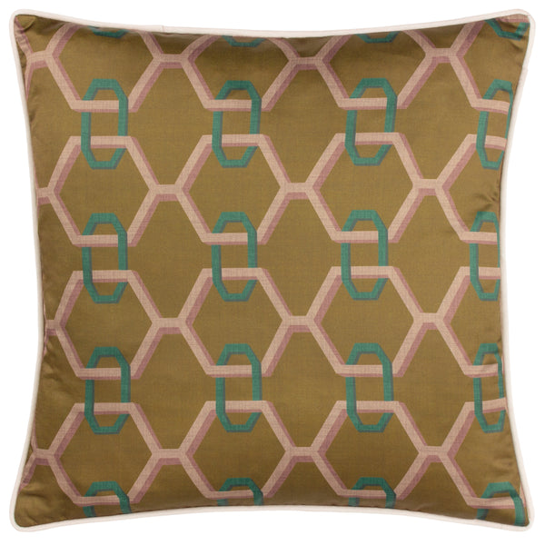 Carnaby Chain 45x45 Feather Filled Cushion Bronze - view 2