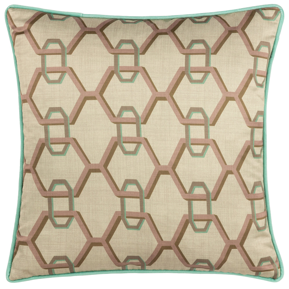 Carnaby Chain 45x45 Feather Filled Cushion Ivory