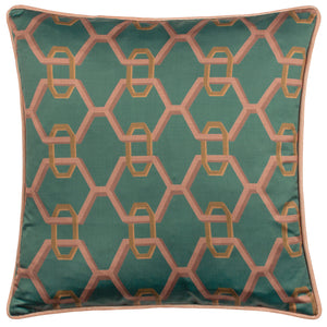 Carnaby Chain 45x45 Feather Filled Cushion Teal - view 2