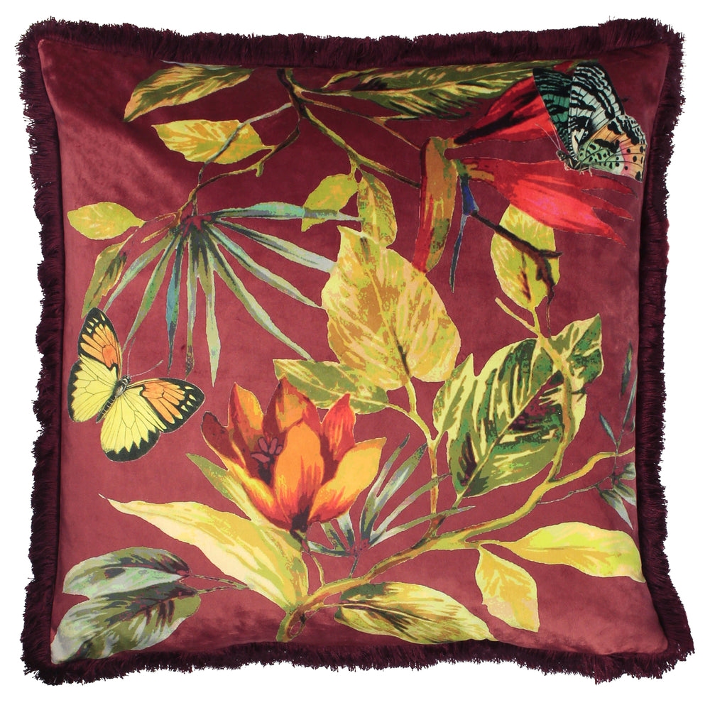 Cahala 50x50 Feather Filled Cushion Berry - Canwell Interiors Limited - Riva