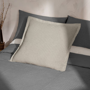 Canopy 65x65 Feather Filled Cushion Stone - lifestyle